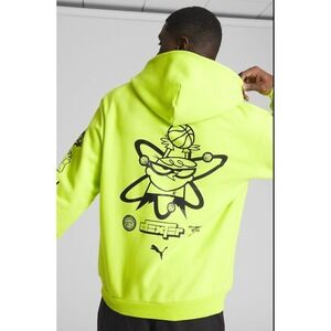 Puma‎ x Dexters Laboratory Mad Science Neon Men's Pullover Hoodie Size M